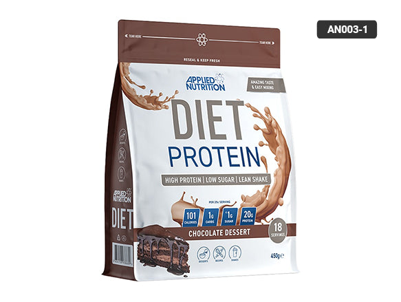 This Applied Nutrition Diet Protein Chocolate Desert 450g is a nutritious powder that contains premium whey and helps control weight while also preserving muscles.