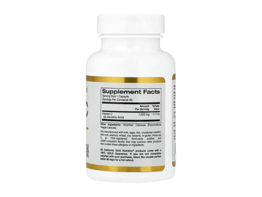 California Gold Nutrition Vitamin C Quali-C 1000mg 60 Veg Capsules in Sri Lanka