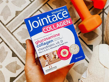 Jointace Vitabiotics Collagen 30 Tablets provides benefits for joints and cartilage because it contains collagen, vitamins and minerals