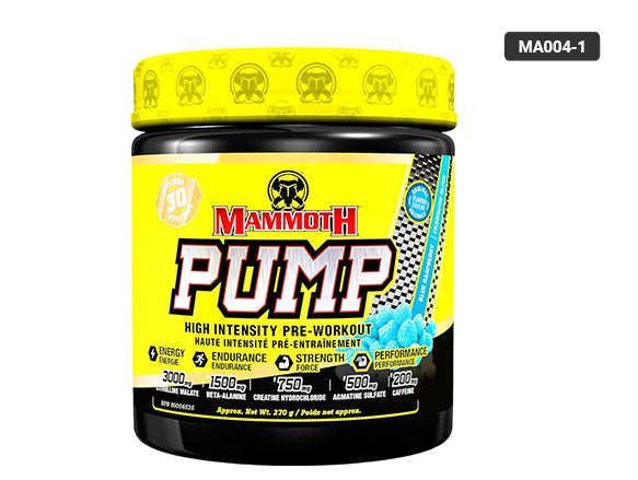 Mammoth Pump Pre-Workout Blue Raspberry 270g