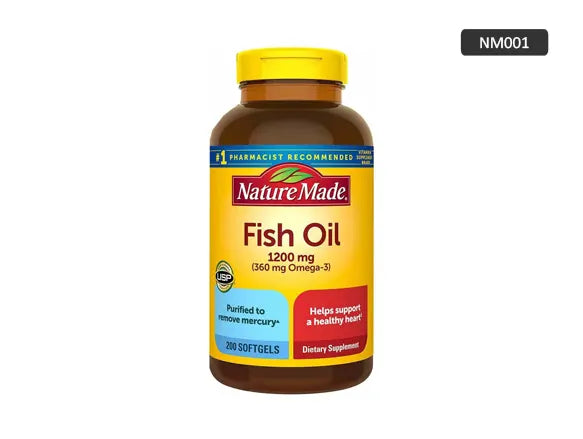 Nature Made Fish Oil 1200 Mg (360 mg Omega-3) 200 Softgels
