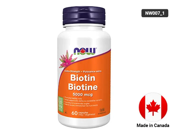 Now Biotin 5000mcg 60 Veg Capsules