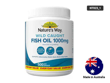 Natures Way Wild Caught Fish Oil 1000mg 500 Soft Capsules in Sri Lanka