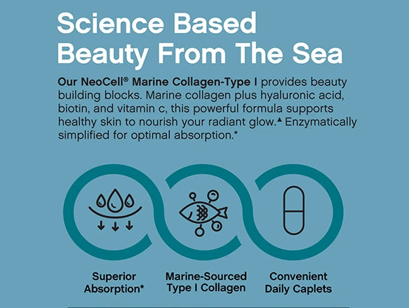 NeoCell Marine Collagen Bio-Peptides + Hyaluronic Acid 180 Caplets in Sri Lanka