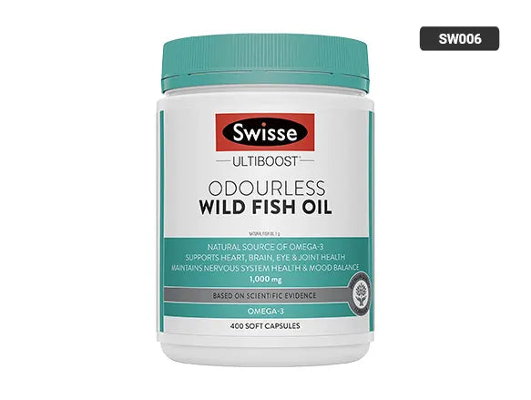 Swisse Ultiboost Odourless Wild Fish Oil 1000mg 400 Capsules in Sri Lanka - Supplementvault.Lk