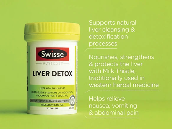 Swisse Ultiboost Liver Detox is a Premium Quality Formula Containing Herbs to Support Healthy Liver Function.