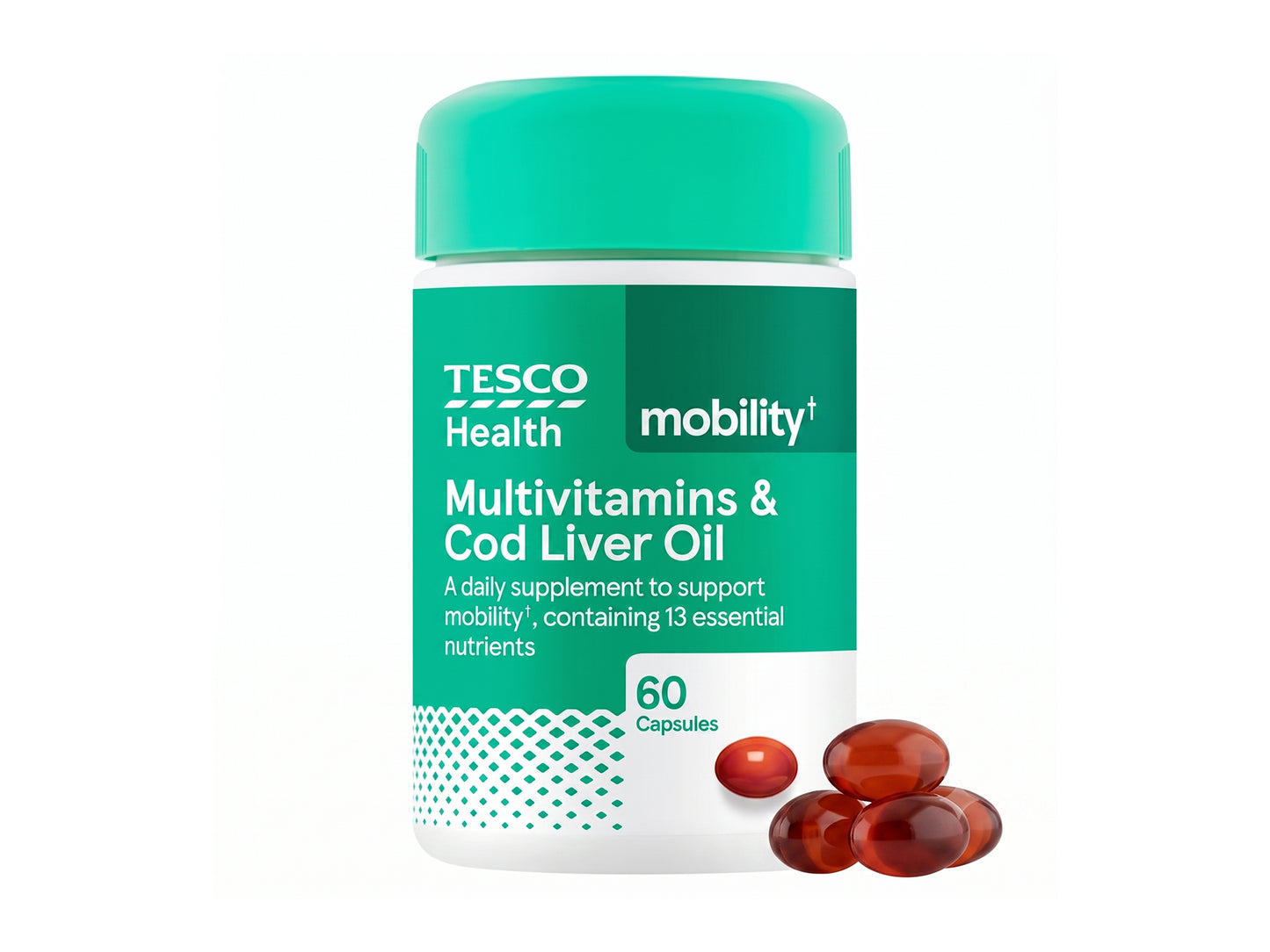 Tesco Health Multivitamins & Cod Liver Oil 120 Capsules