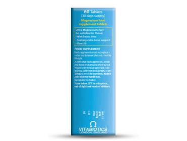Ultra Magnesium 60 tablets are made for boosting energy, supporting muscles and lessening tiredness and exhaustion.