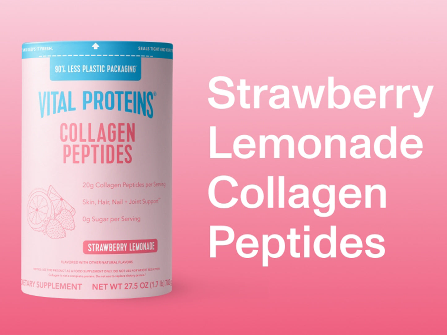 Vital Proteins Collagen Peptides Powder Strawberry Lemonade 782g (27.5oz)