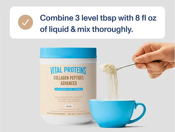 Vital Proteins Collagen Peptides Advanced + Hyaluronic Acid + Vitamin C Vanilla Flavor 21 OZ 598g in Sri Lanka