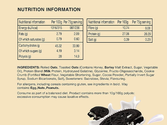 Warrior Raw Protein Flapjack Cookies Cream 20g in Sri Lanka