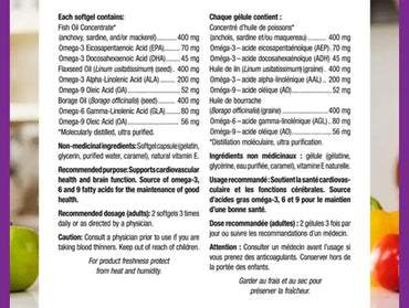 Webber Naturals Omega 3-6-9 1200 mg Fish, Flax & Borage 150 Softgels in Sri Lanka