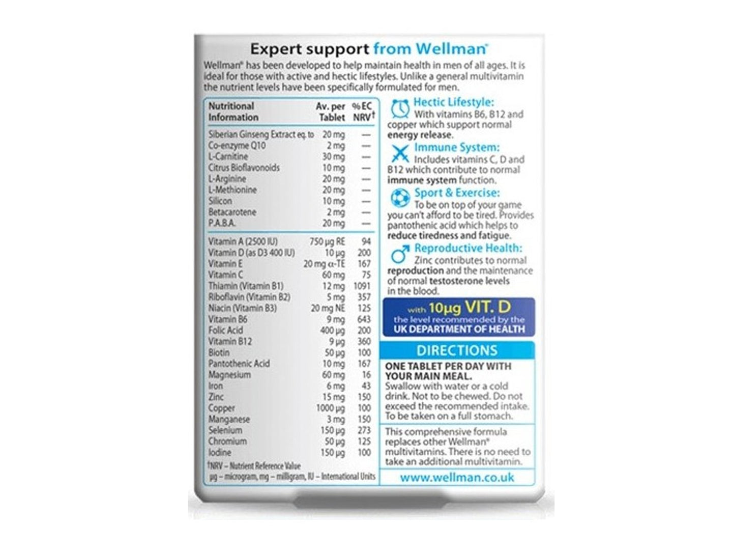Wellman Original 30 Tablets in Sri Lanka