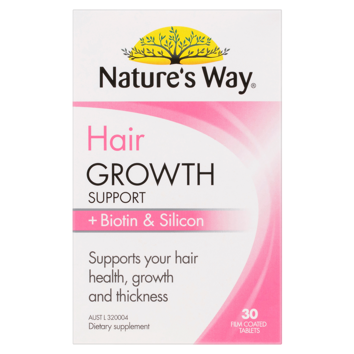 Natures Way Hair Growth Support + Biotin & Silicon 30 Tablets