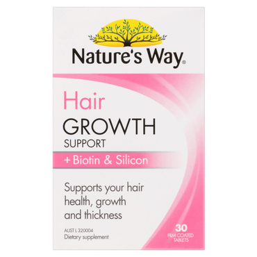 Natures Way Hair Growth Support + Biotin & Silicon 30 Tablets