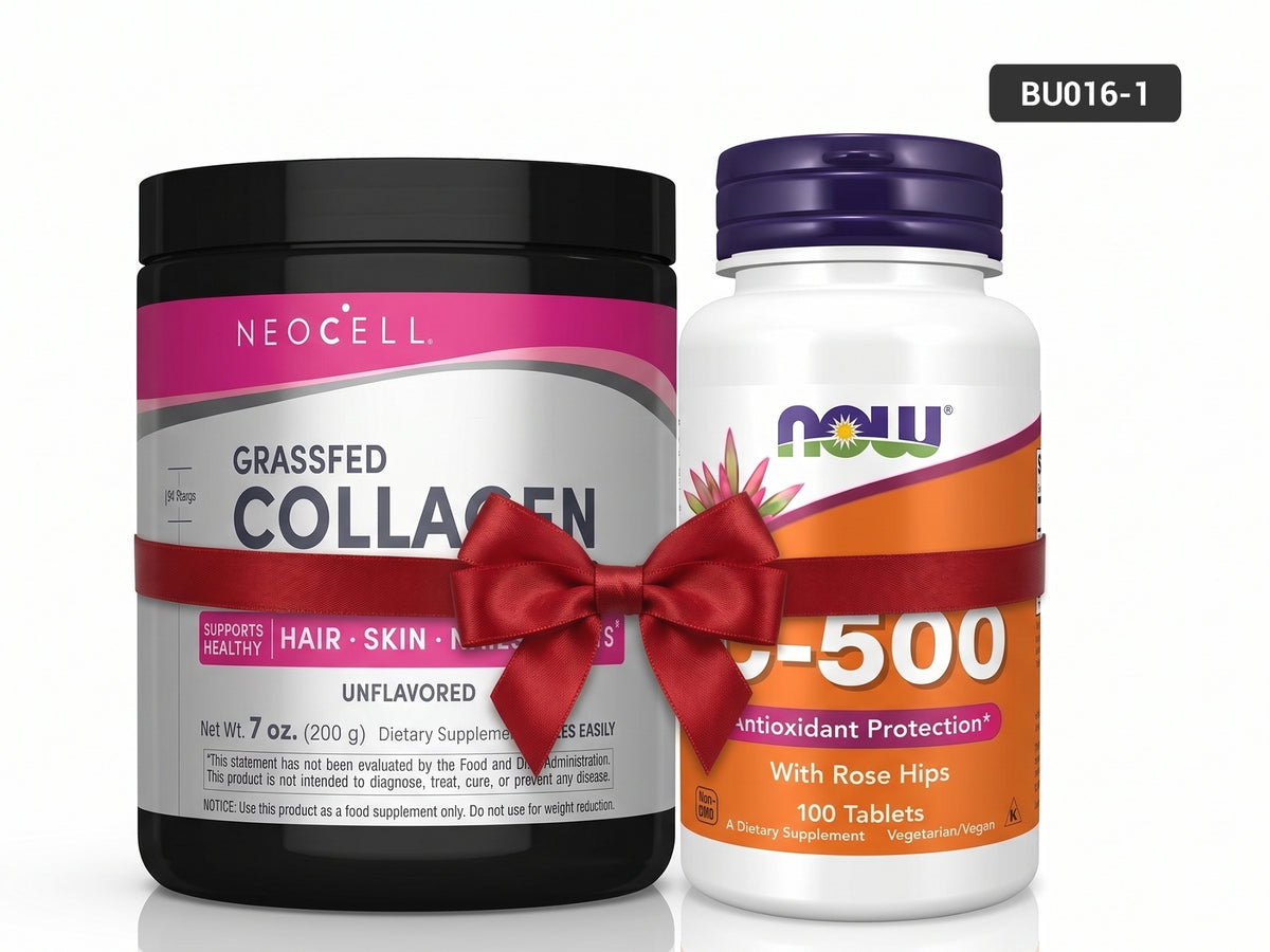 NeoCell Collagen Peptides + Vitamin C 500mg Skin Support Bundle