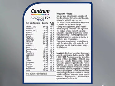 Centrum Advance 50 + Multivitamin 30 Tablets
