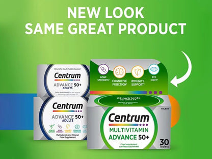 Centrum Advance 50 + Multivitamin 30 Tablets