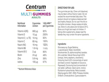Centrum MultiGummies Cherry, Berry & Orange 30 gummies