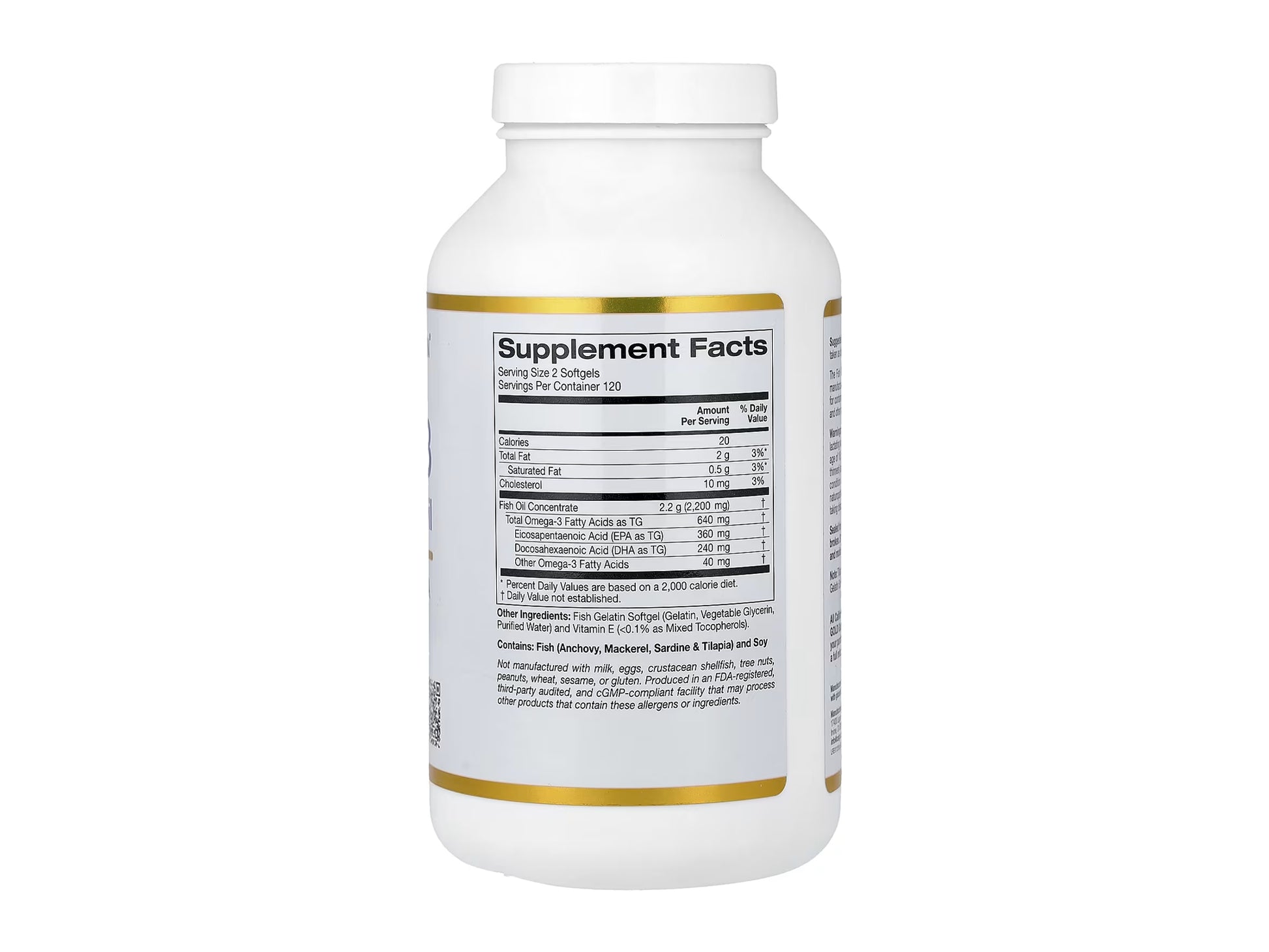 California Gold Nutrition Omega-3 Premium Fish Oil 180 Softgels in Sri Lanka