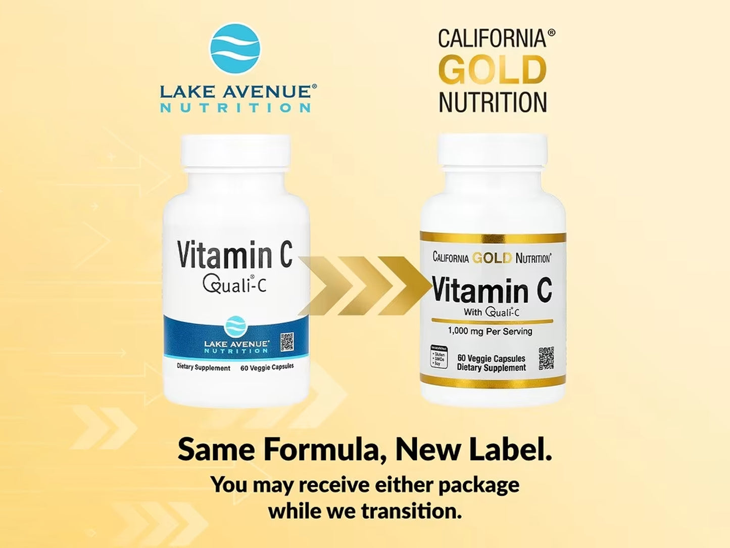 California Gold Nutrition Vitamin C Quali-C 1000mg 60 Veg Capsules in Sri Lanka