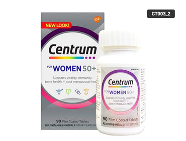 Centrum Women 50+ Multivitamins 90 Tablets From New Zealand, Designed To Boost Women’s Energy, Protect Immune System, Keep Bones & Skin Healthy.