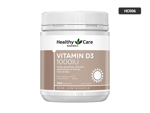 Healthy Care Vitamin D3 1000IU 500 Capsules in Sri Lanka - supplementvault.lk