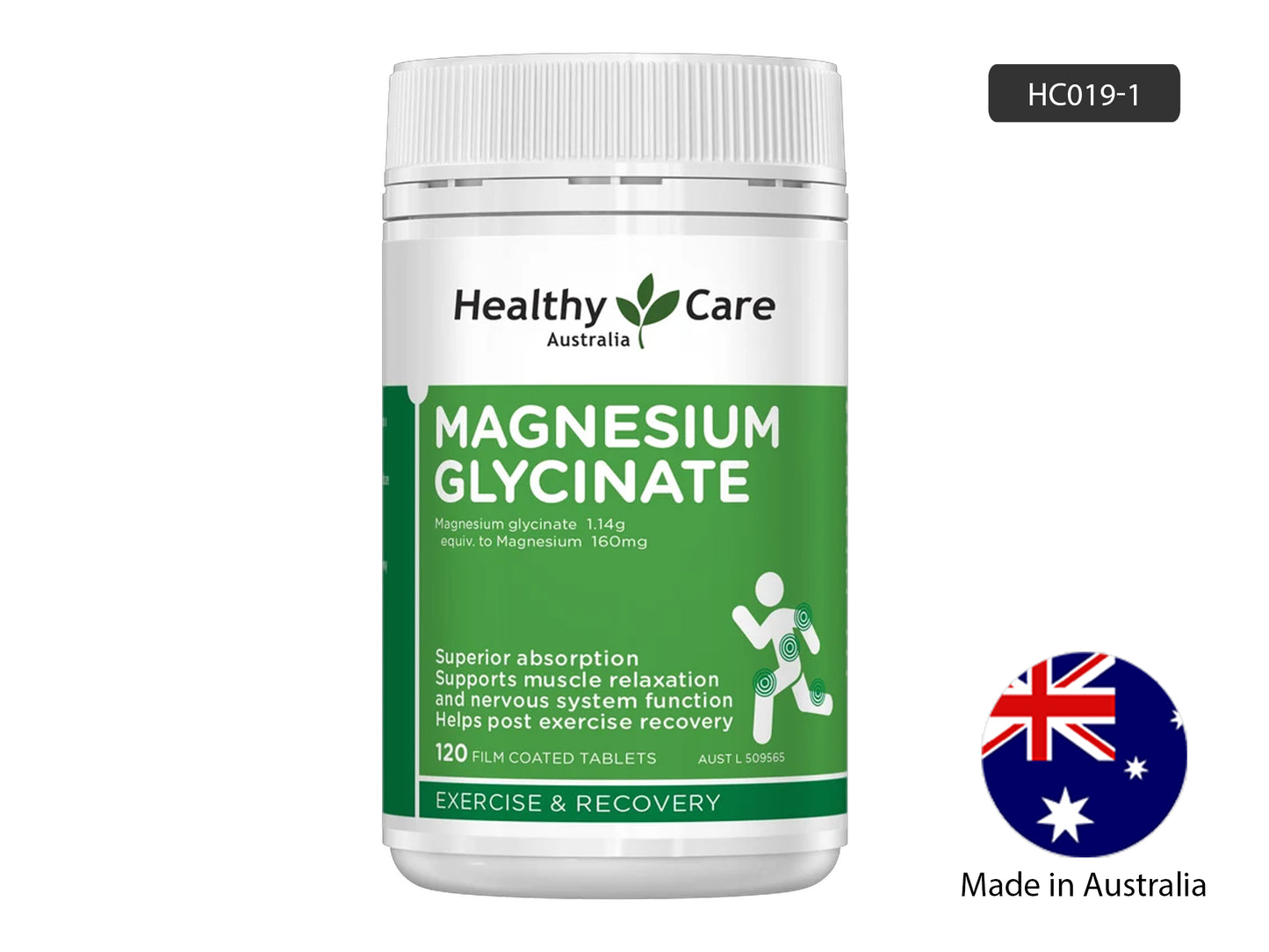 Healthy Care  Magnesium Glycinate 120 Tablets