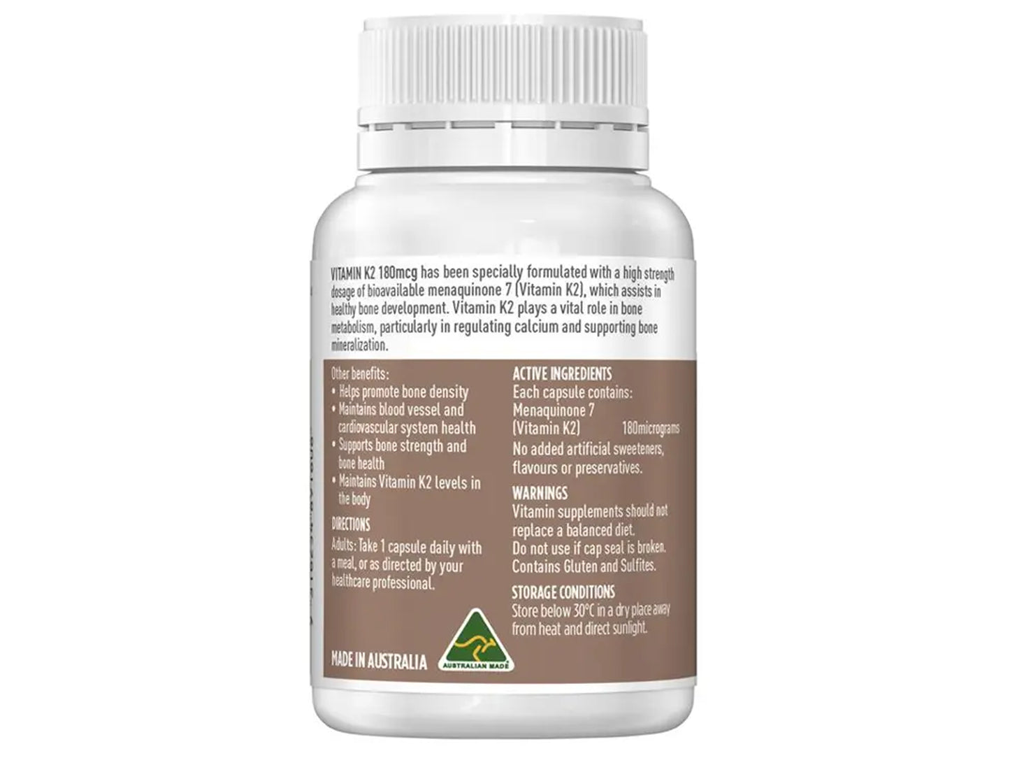 Healthy Care Vitamin K2 180mcg 50 Capsules