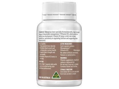 Healthy Care Vitamin K2 180mcg 50 Capsules