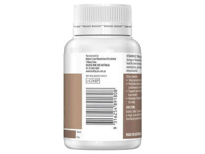 Healthy Care Vitamin K2 180mcg 50 Capsules