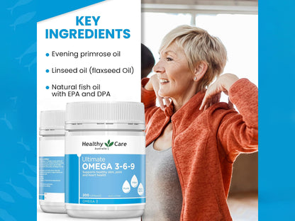 Healthy Care Ultimate Omega 3-6-9 200 Soft Capsules