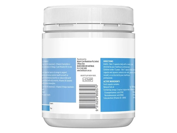 Healthy Care Fish Oil + Vitamin D 200 Capsules in Sri Lanka