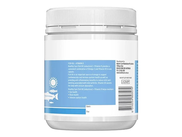 Healthy Care Fish Oil + Vitamin D 200 Capsules in Sri Lanka