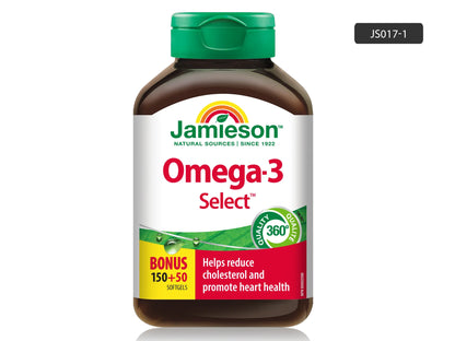 Jamieson Omega 3 Select 1000mg 200 Softgels