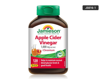 Jamieson Apple Cider Vinegar + Chromium 120 Caplets in Sri Lanka at SupplementVault.lk - Front Image