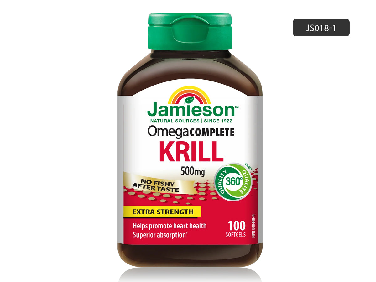 Jamieson Omega Complete Extra Strength Pure Krill Oil 500mg 100 Softgels