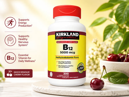 Kirkland Signature Quick Dissolve B-12 5000 mcg 300 Tablets