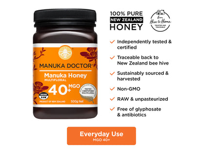 Manuka Doctor Manuka Honey Multifloral 40+ MGO 500g