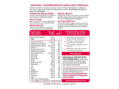 Menopace Original 30 gives your body added vitamins and minerals to support hormones, your energy level and your overall health during menopause.