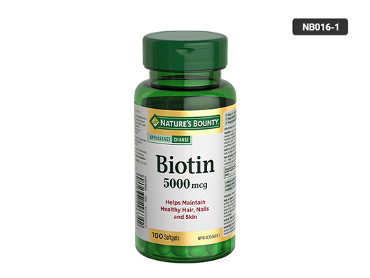 Natures Bounty Biotin 5000mcg 100 softgels