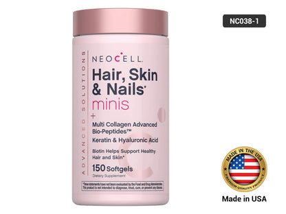 Neocell Hair Skin Nails Minis Multi Collagen Bio-Peptides 150 Softgels