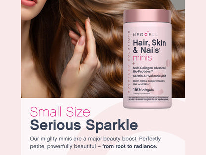 Neocell Hair Skin Nails Minis Multi Collagen Bio-Peptides 150 Softgels