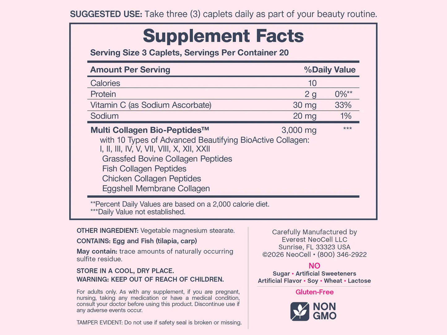 Neocell Multi Collagen Bio Peptides 60 Caplets