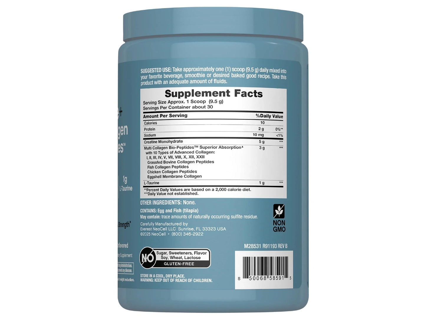NeoCell Creatine Monohydrate Powder 285g (10oz)