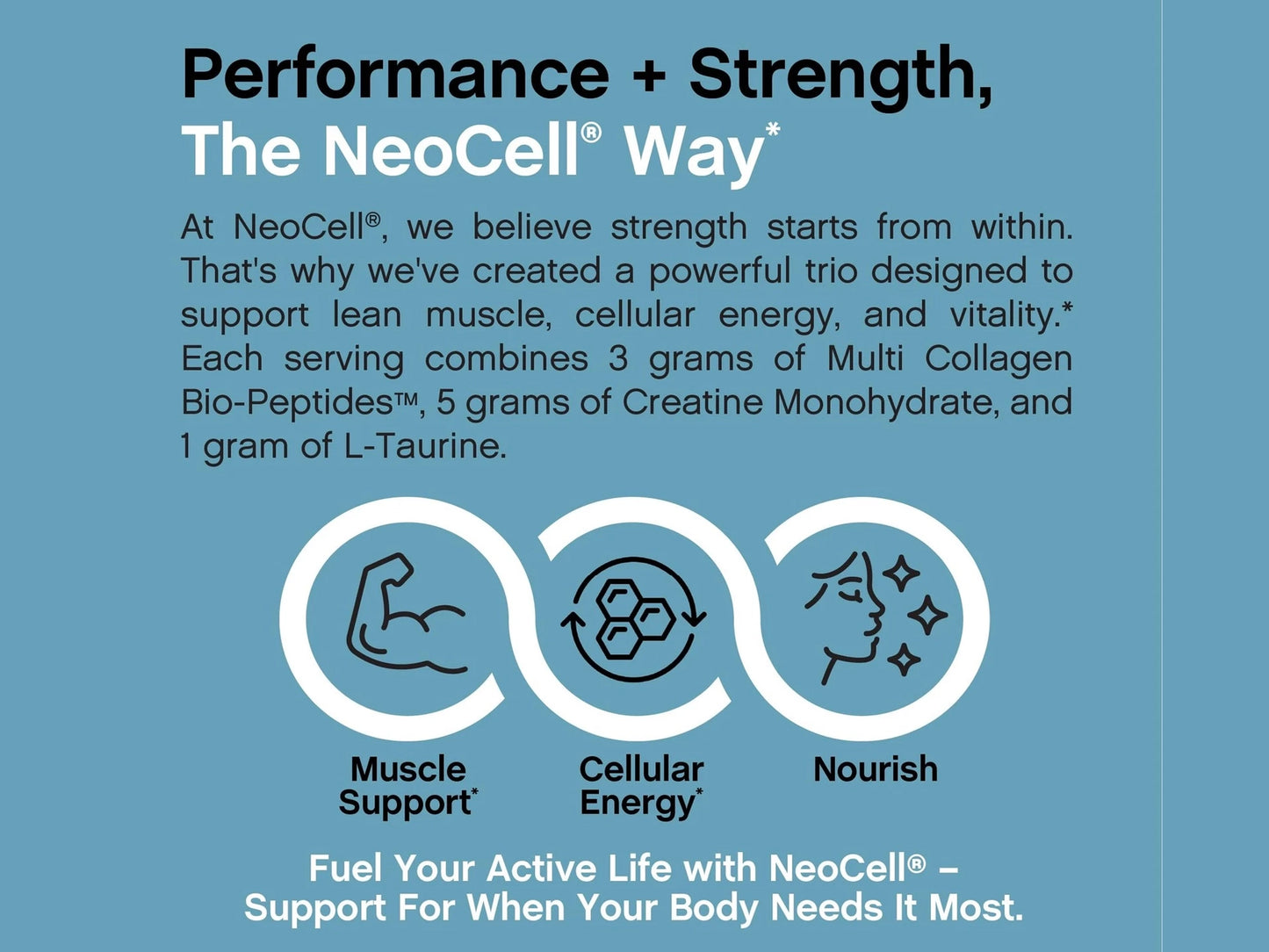 NeoCell Creatine Monohydrate Powder 285g (10oz)