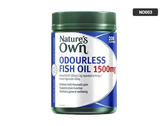 Natures Own Odourless Fish Oil 1500mg 200 Capsules in Sri Lanka - Supplementvault.Lk