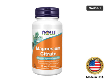 NOW Magnesium Citrate 60 Veg Capsules in Sri Lanka