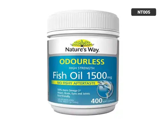 Natures Way Odourless Fish Oil 1500mg 400 Capsules in Sri Lanka - supplementvault.lk