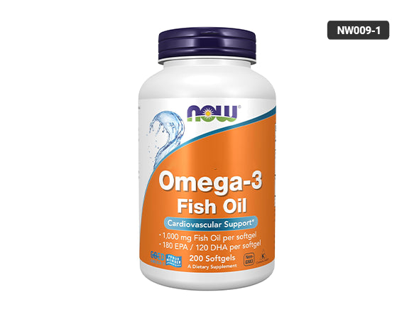 Now Omega-3 Fish Oil 1000mg 200 Softgels